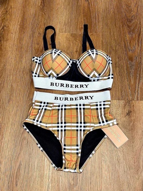 Burberry Other - Burberry Vintage Check Underwire Bikini Set Brown & Black